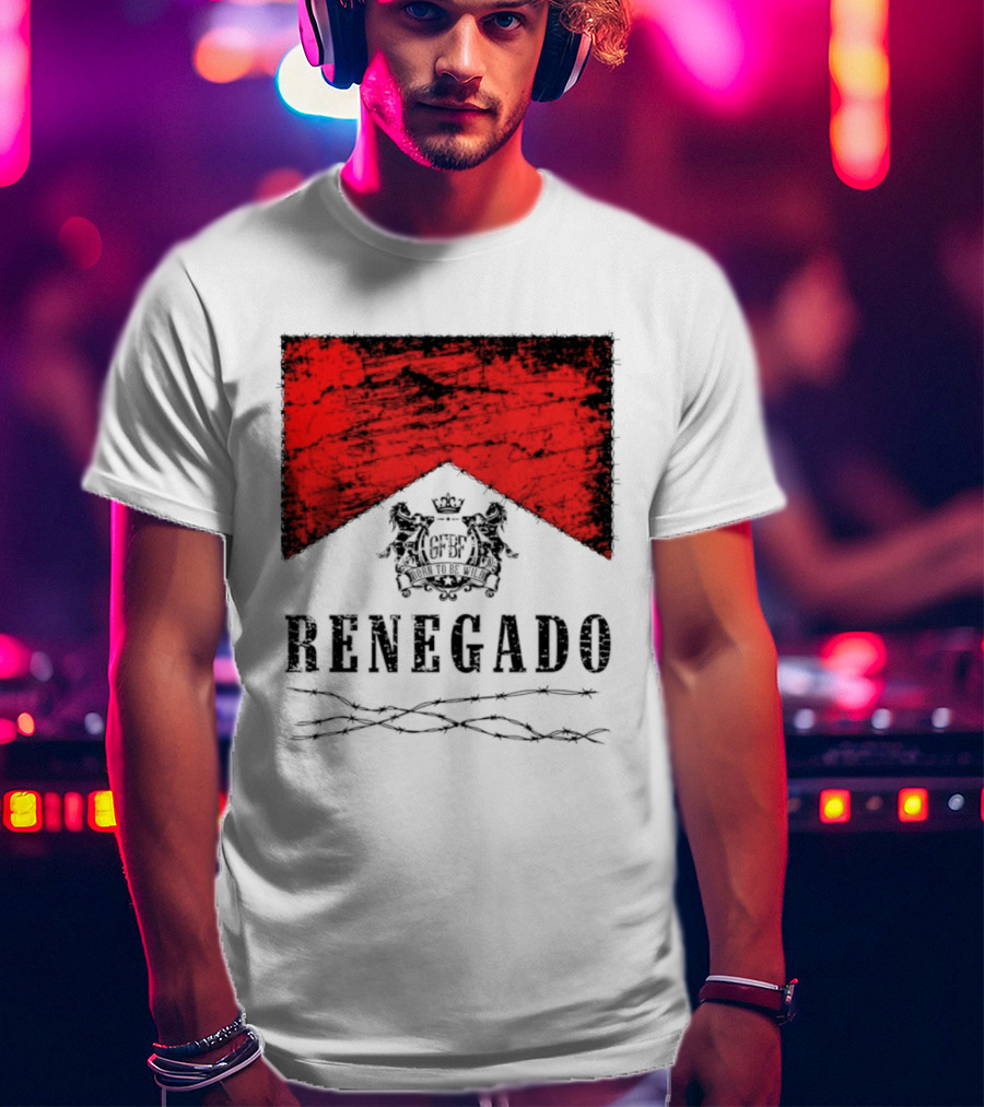 Renegado Born To Be Wild Red Crest Gothic T-Shirt