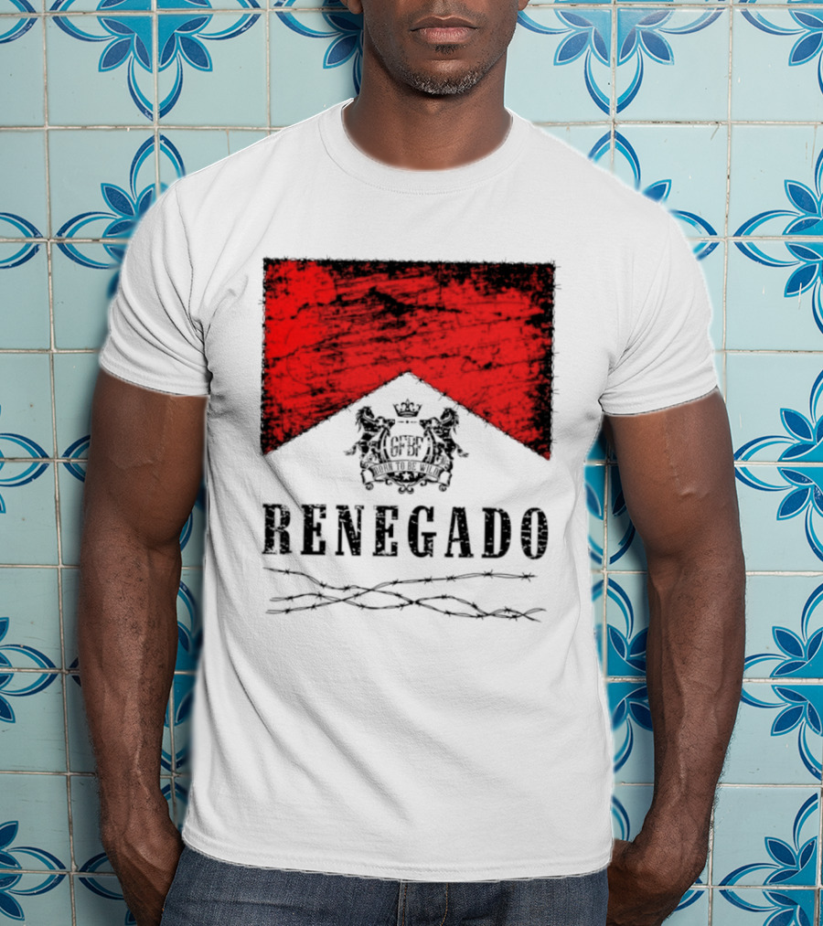 Renegado Born To Be Wild Red Crest Gothic T-Shirt