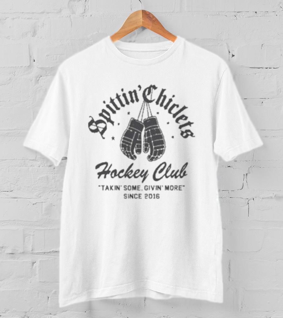 Spittin Chiclets Hockey Club Vintage Gloves Since 1908 T-Shirt