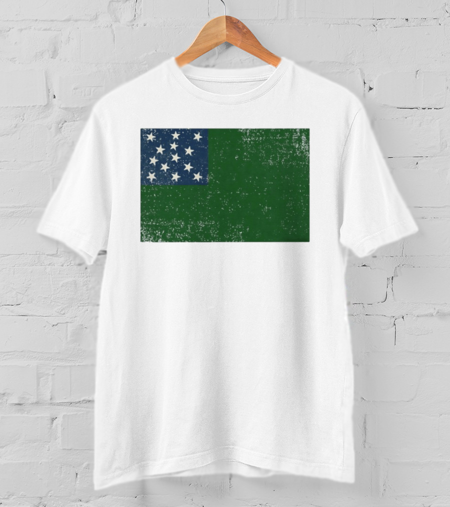 Vermont Historical Green Mountain Boys Flag Distressed T-Shirt