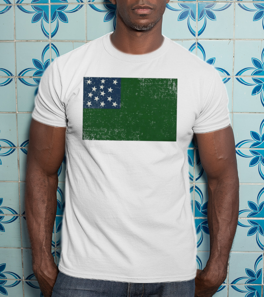 Vermont Historical Green Mountain Boys Flag Distressed T-Shirt