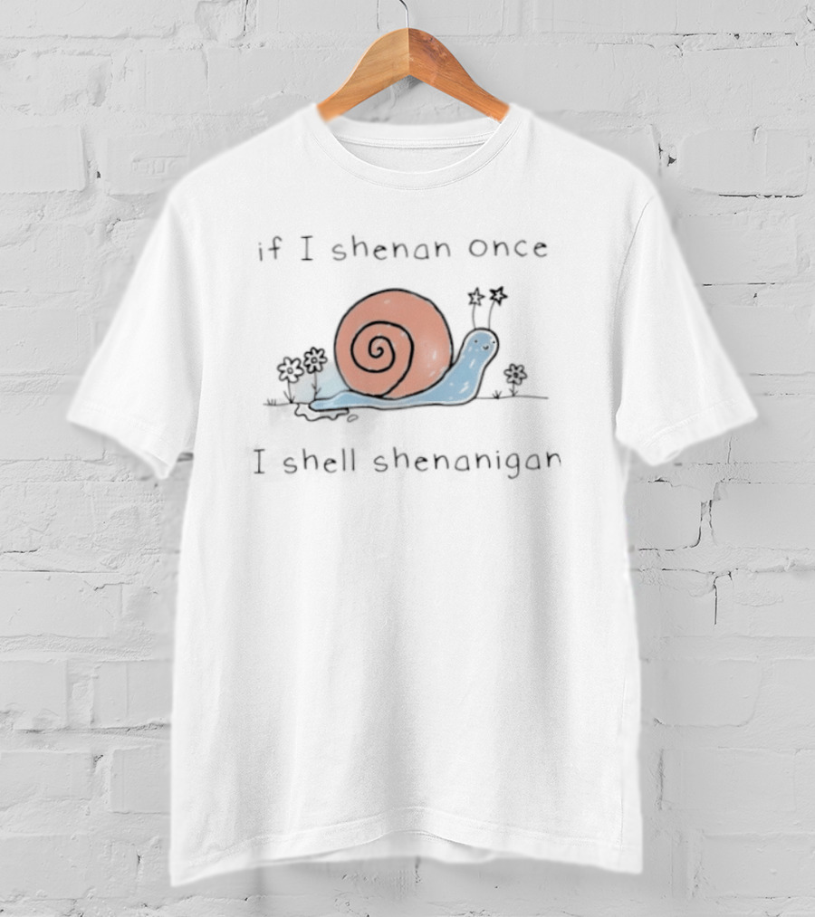 If I Shenan Once I Shell Shenanigan Snail T-Shirt