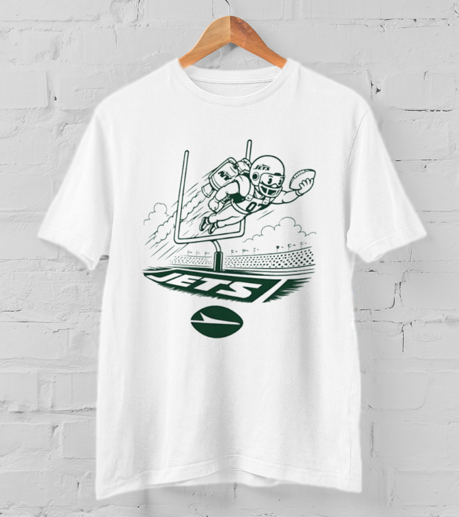 New York Jets Field Goal Jet Football End Zone Celebration T-Shirt