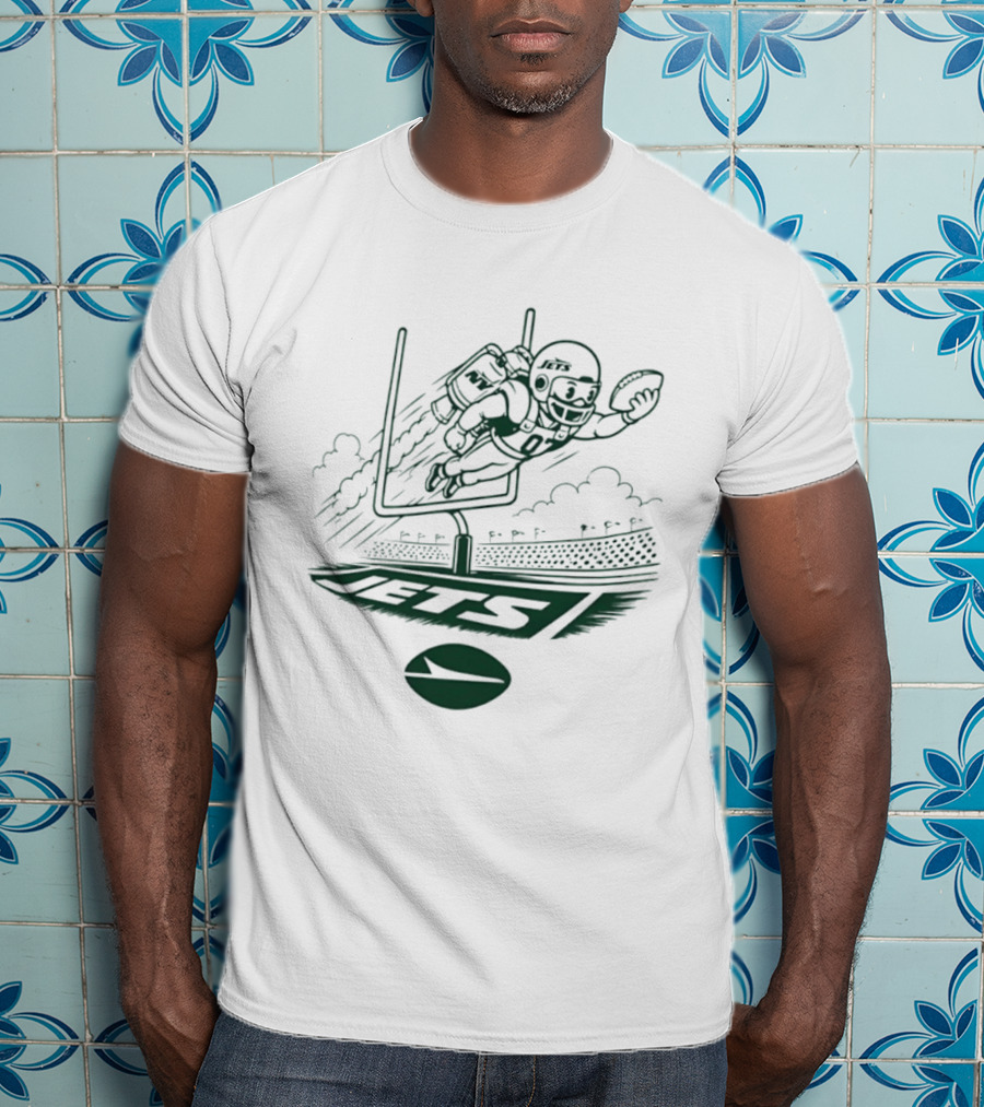 New York Jets Field Goal Jet Football End Zone Celebration T-Shirt
