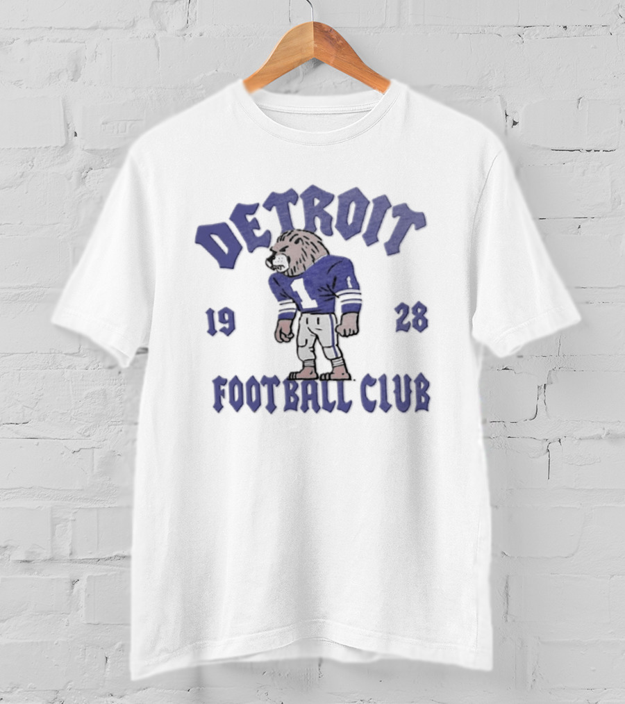 Detroit Lions 1928 Football Club Vintage Lion Sports T-Shirt