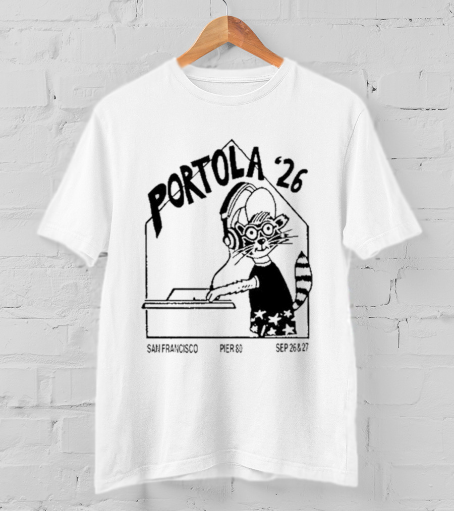 Portola 2026 San Francisco Festival DJ Cat T-Shirt