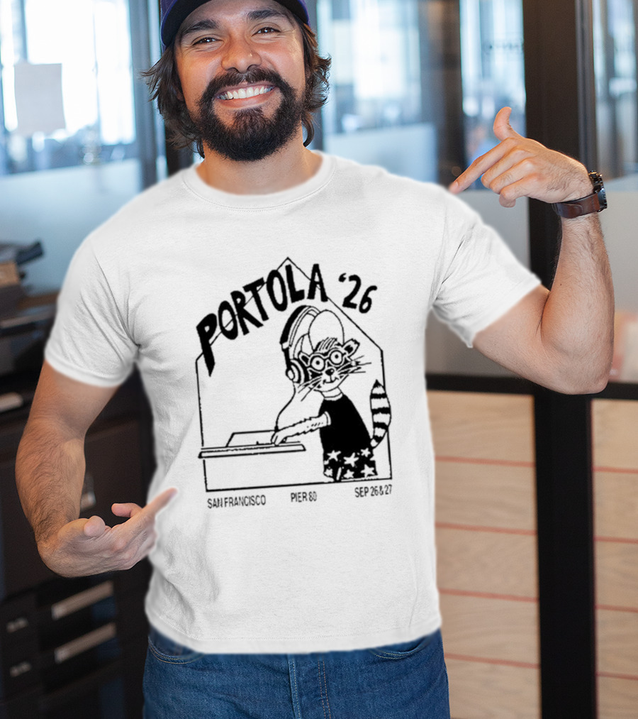 Portola 2026 San Francisco Festival DJ Cat T-Shirt