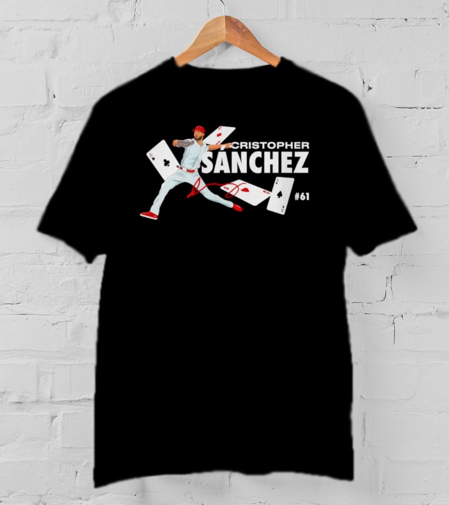 Cristopher Sanchez Philadelphia Phillies MLB Player Ace Card 2026 T-Shirt