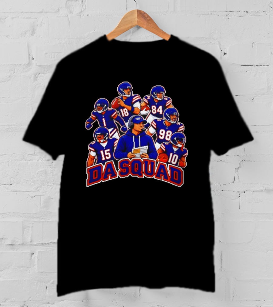 Da Squad Chicago Bear 8bit Game Quarterbacks And Coach Pixel T-Shirt