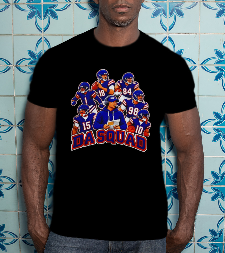 Da Squad Chicago Bear 8bit Game Quarterbacks And Coach Pixel T-Shirt