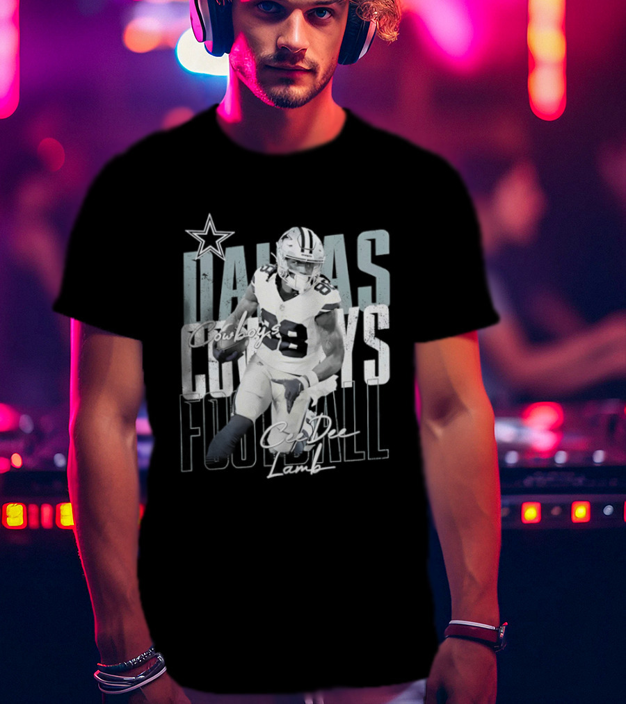 Dallas Cowboys Football CeeDee Lamb Legendary Player Card T-Shirt