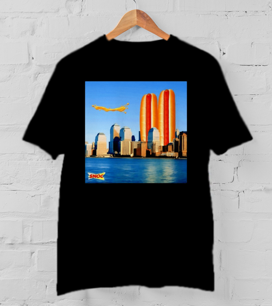 Snoc Hot Dog Twin Towers New York City 911 Event T-Shirt