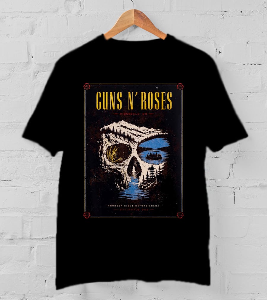 Guns N Roses Ridgedale MO 2026 Event Live At Thunder Ridge Nature Arena On September 12 2026 T-Shirt
