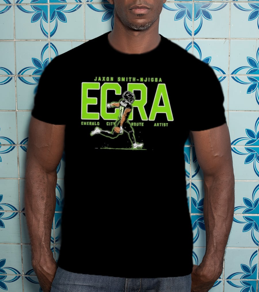 Jaxon Smith Njigba ECRA Emerald City Route Artist T-Shirt
