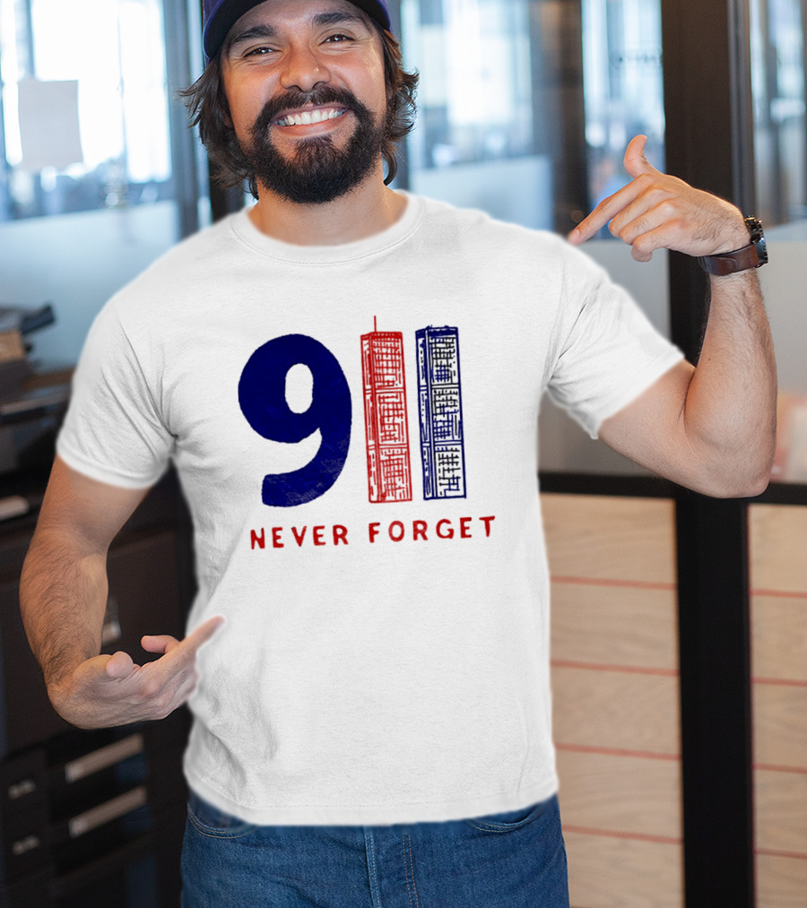 9/11 Never Forget Twin Towers American Patriotism T-Shirt