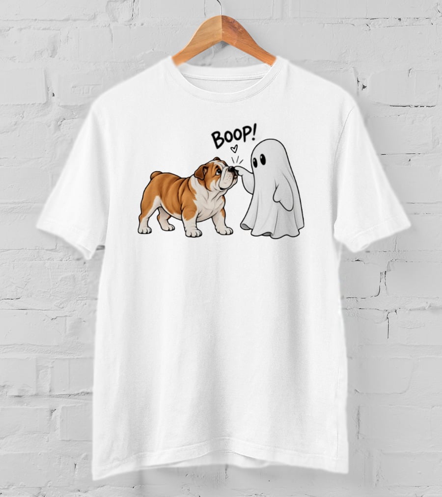 Bulldog Boop Ghost Halloween T-Shirt