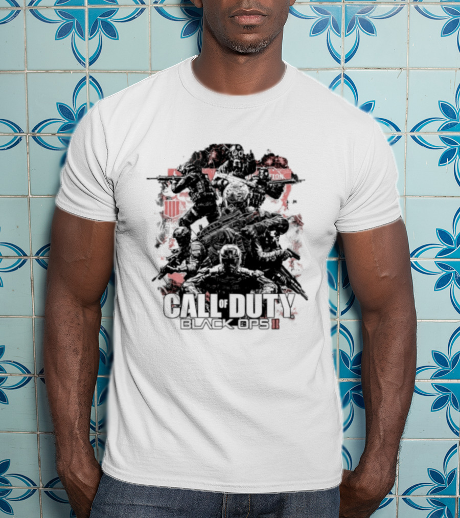 Call Of Duty Black Ops II Video Game Shooter Red T-Shirt