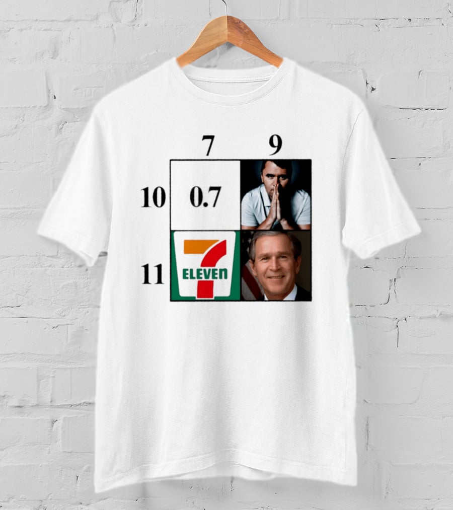 7 Eleven 07 George W. Bush Charlie Kirk Punnett Square 9 10 11 T-Shirt