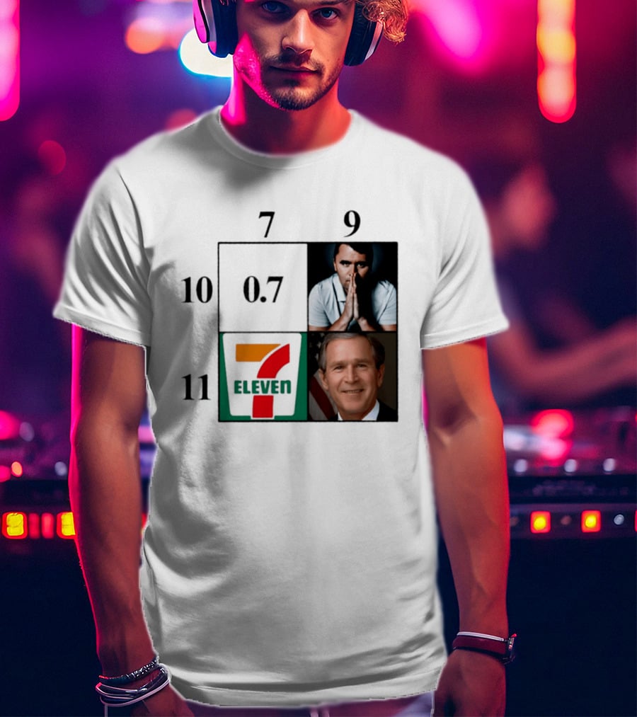 7 Eleven 07 George W. Bush Charlie Kirk Punnett Square 9 10 11 T-Shirt
