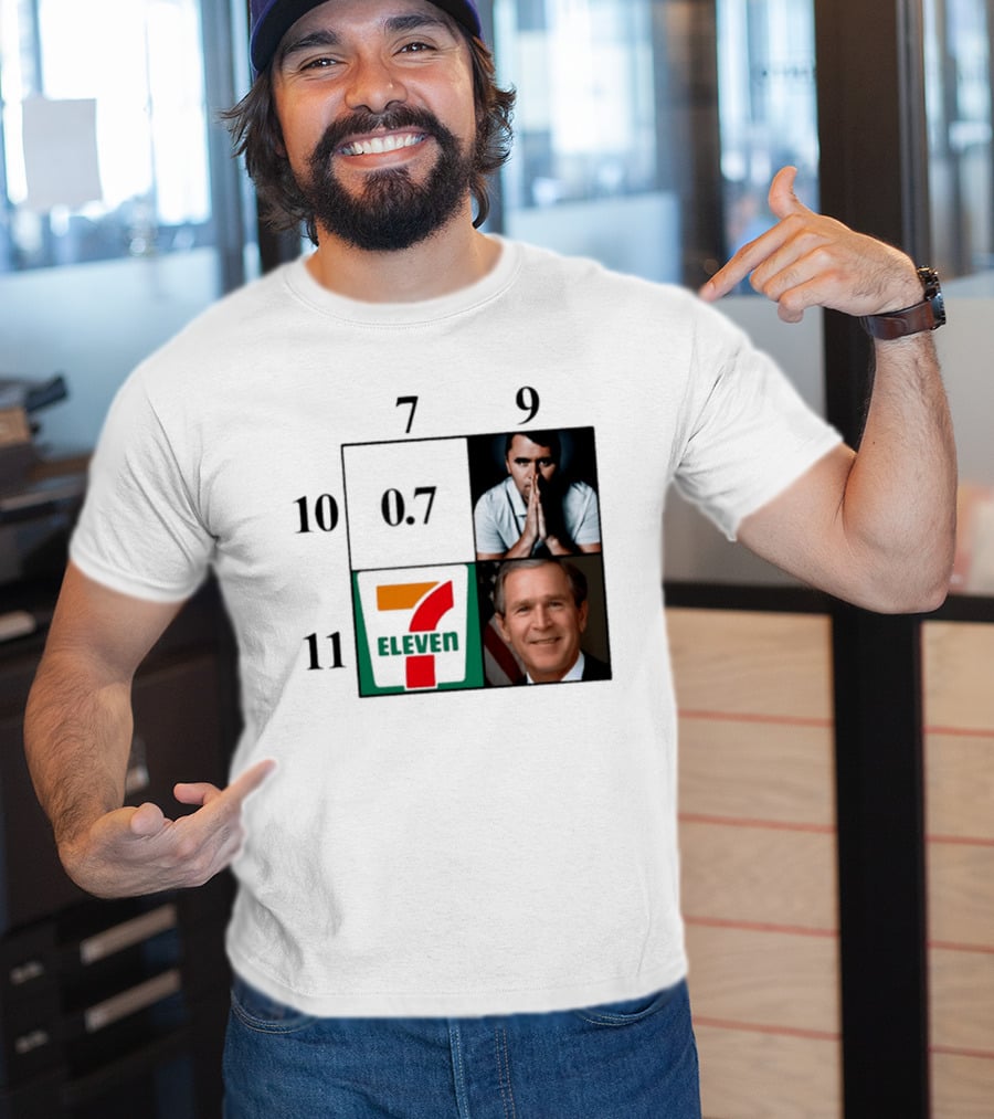 7 Eleven 07 George W. Bush Charlie Kirk Punnett Square 9 10 11 T-Shirt