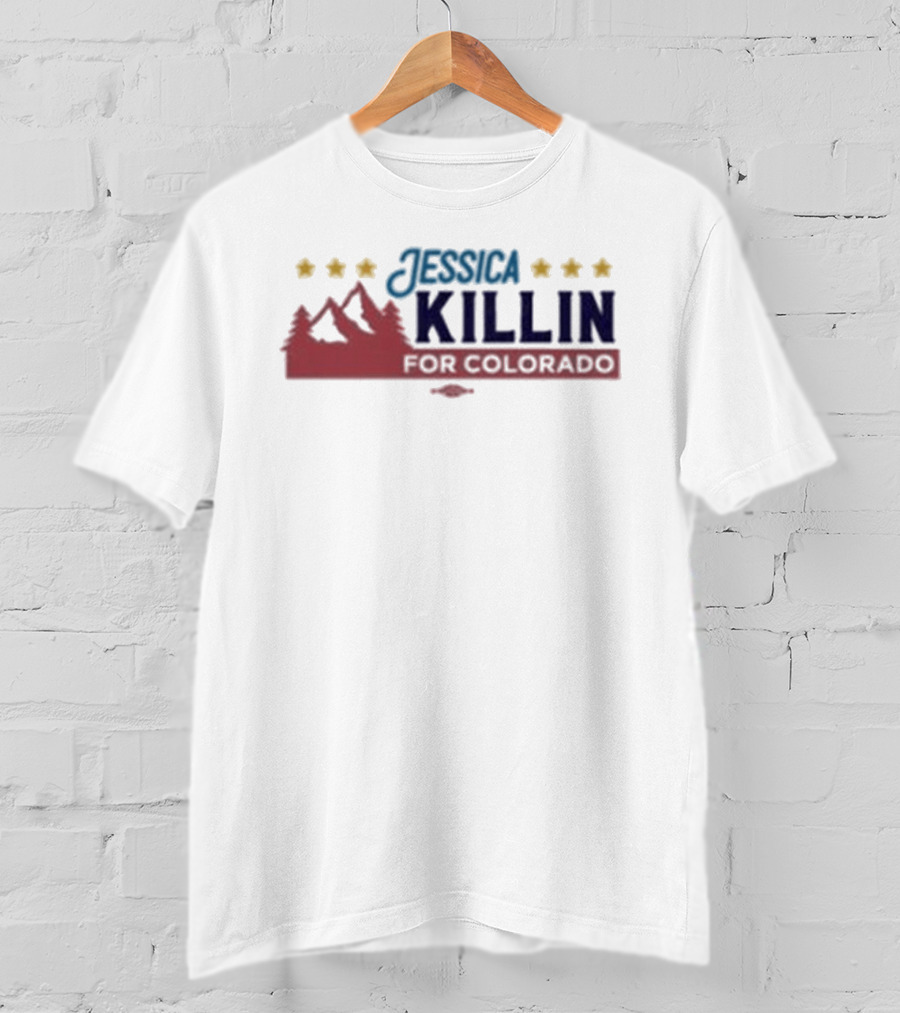 Jessica Killin For Colorado Five Stars Mountain And Trees T-Shirt