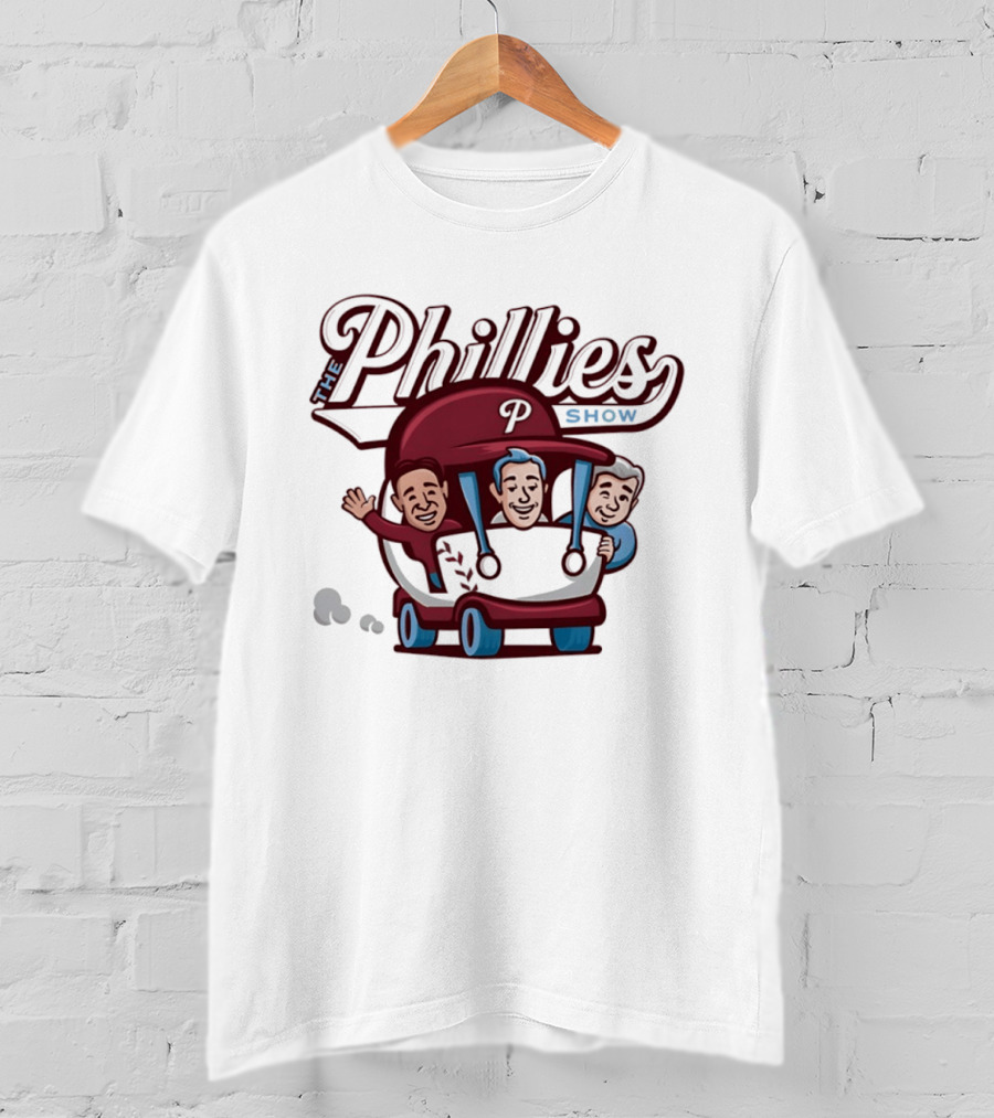 Philadelphia Phillies The Phillies Show Vintage Cartoon Golf Cart T-Shirt