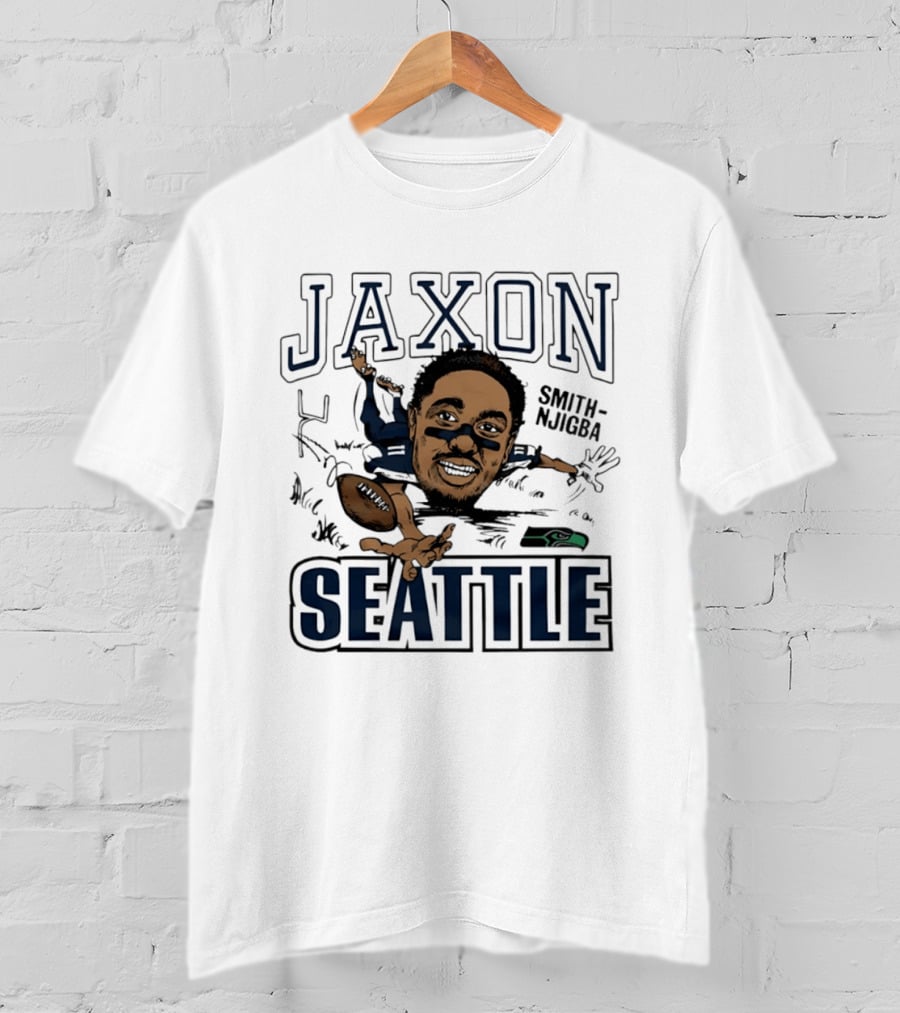 Jaxon Smith Njigba Seattle Seahawks Caricature T-Shirt