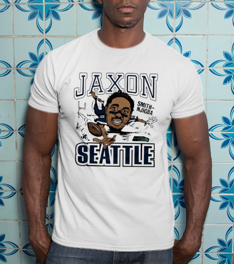 Jaxon Smith Njigba Seattle Seahawks Caricature T-Shirt