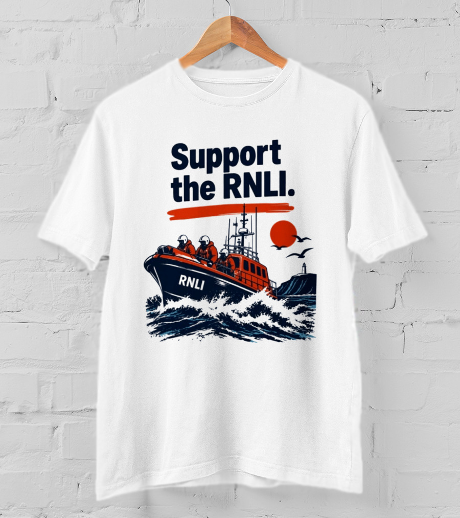 Support The RNLI Lifeboat Rescue At Sea T-Shirt