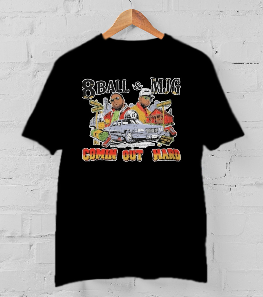 8Ball & MJG Comin Out Hard Memphis Orange Mound Pimpin' Ain't Dead Yet T-Shirt