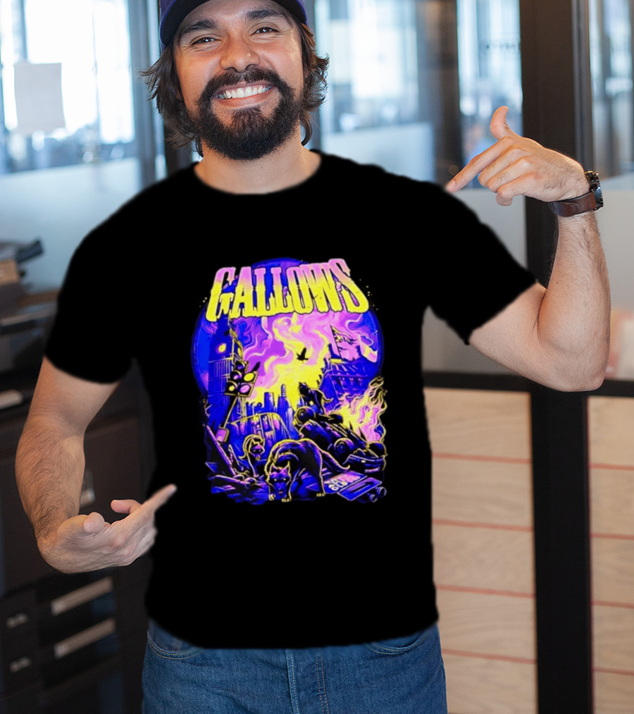 Gallows London Big Ben Wolf Apocalypse Urban Chaos Scene T-Shirt