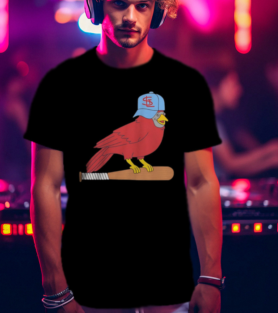 Hancel Rincon St. Louis Cardinals STL Hat Animated Bird Baseball Bat T-Shirt