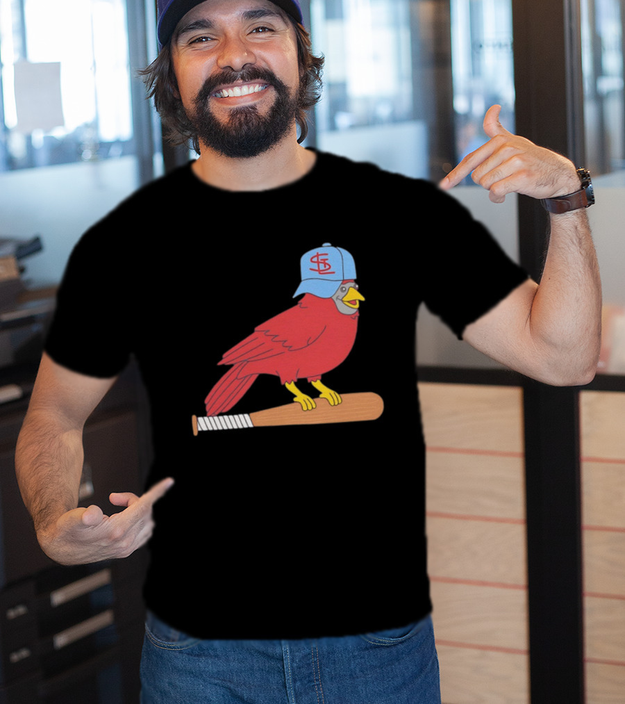Hancel Rincon St. Louis Cardinals STL Hat Animated Bird Baseball Bat T-Shirt