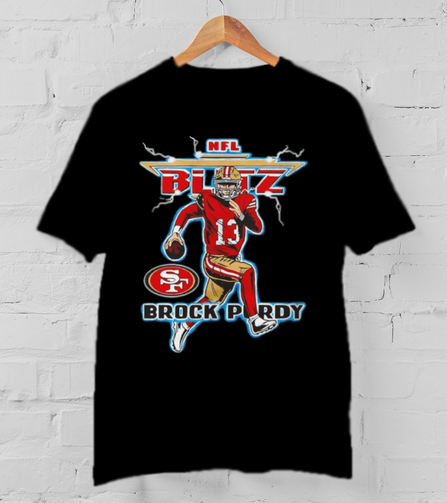 Brock Purdy NFL Blitz San Francisco 49ers SF Logo 13 T-Shirt