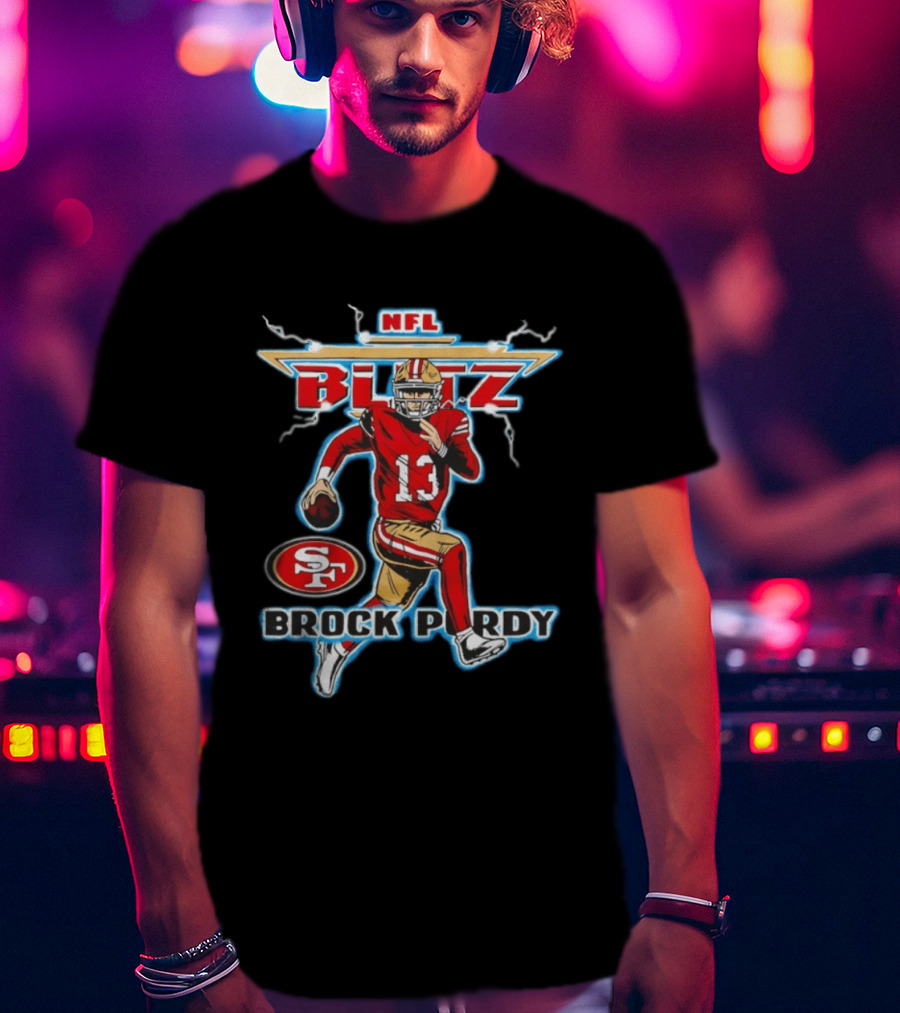 Brock Purdy NFL Blitz San Francisco 49ers SF Logo 13 T-Shirt