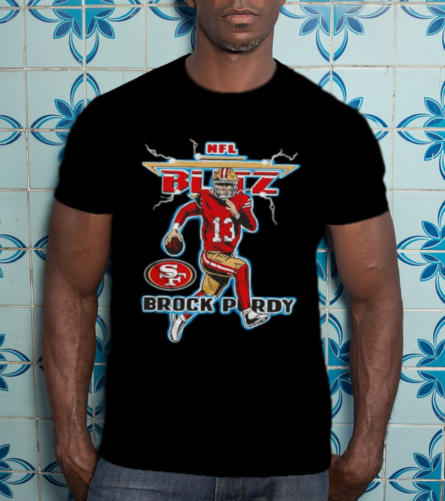 Brock Purdy NFL Blitz San Francisco 49ers SF Logo 13 T-Shirt