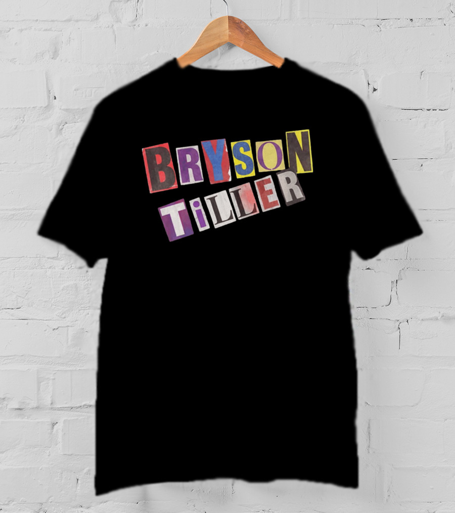 Bryson Tiller 2026 Tour The Neo Trapsoul Colorful Text Collage T-Shirt