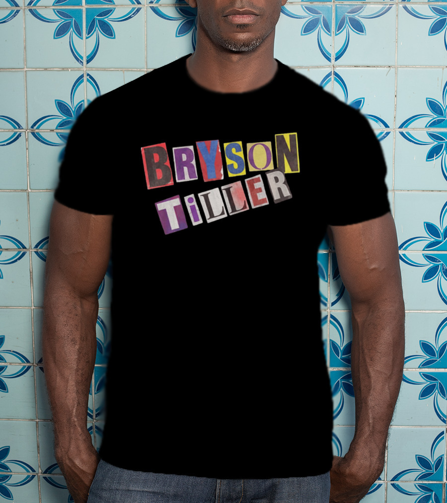 Bryson Tiller 2026 Tour The Neo Trapsoul Colorful Text Collage T-Shirt