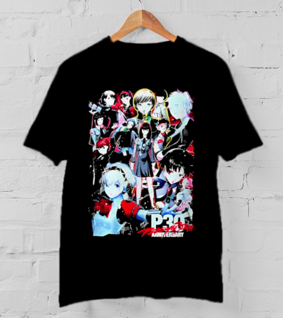 Chillweeb Persona 30th Anniversary Anime Characters P3 25th Anniversary Edition T-Shirt
