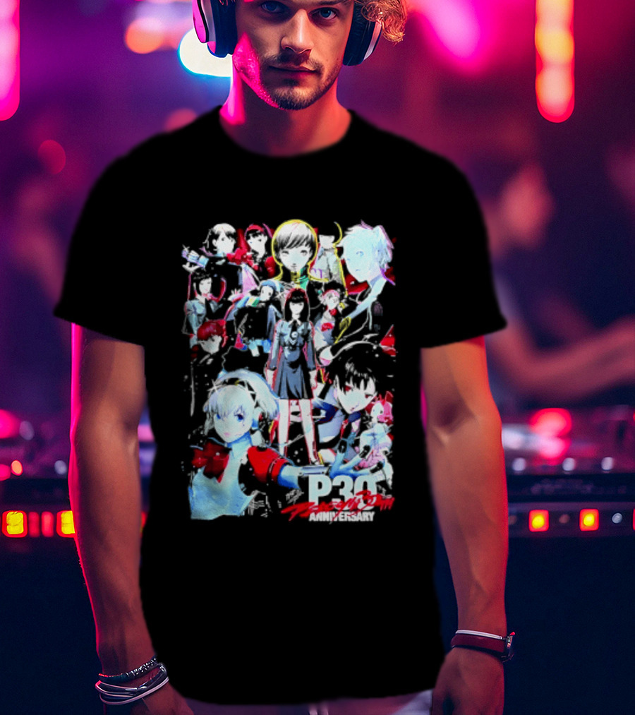 Chillweeb Persona 30th Anniversary Anime Characters P3 25th Anniversary Edition T-Shirt