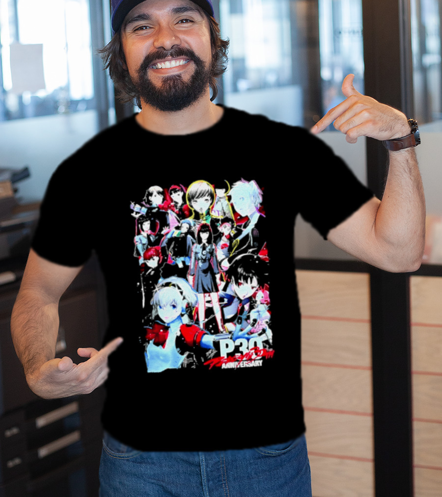 Chillweeb Persona 30th Anniversary Anime Characters P3 25th Anniversary Edition T-Shirt