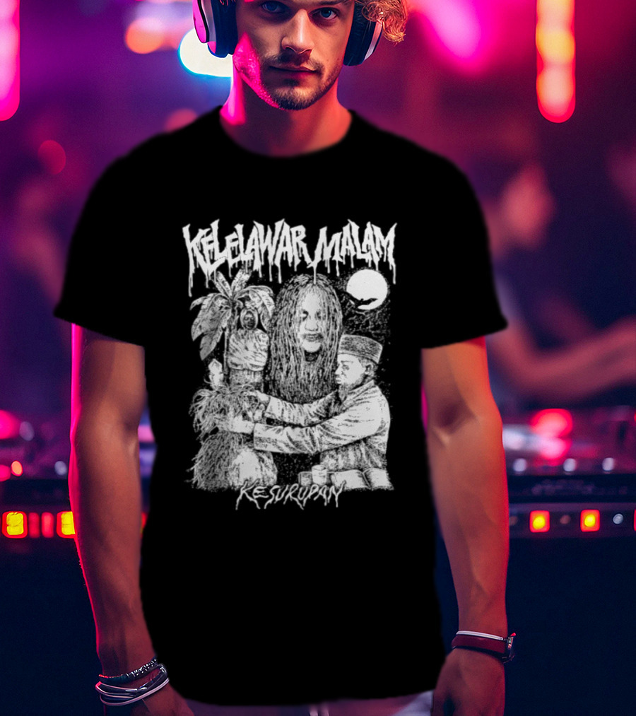 Kelelawar Malam Kesurupan Indonesian Metal Band T-Shirt