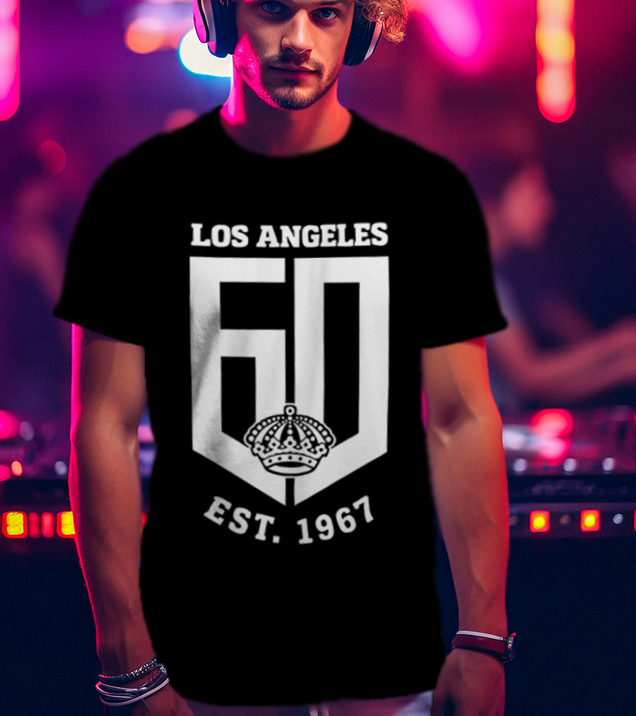 Los Angeles Kings 60th Anniversary EST. 1967 Diamond Crown Celebration T-Shirt