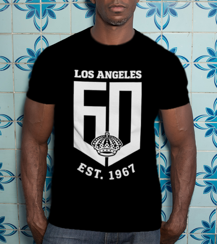 Los Angeles Kings 60th Anniversary EST. 1967 Diamond Crown Celebration T-Shirt