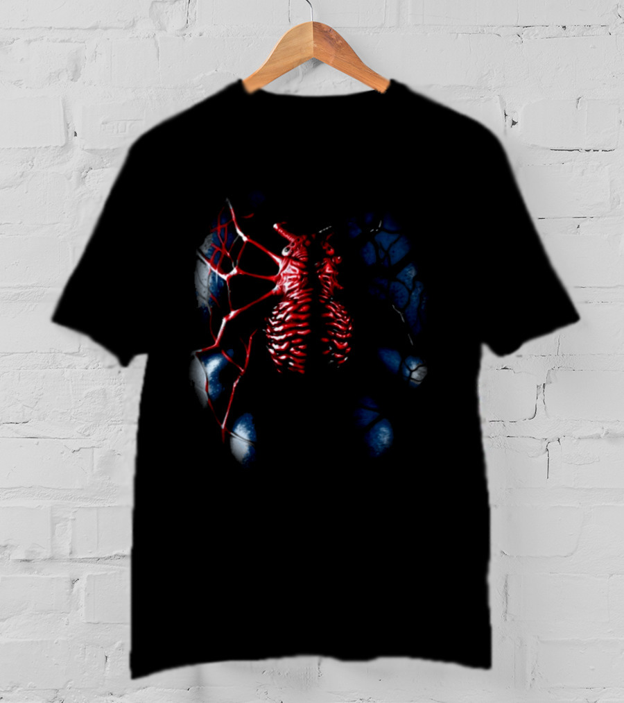 Vzn Shop Spiderman Venom Symbiote Ribcage Webbing T-Shirt