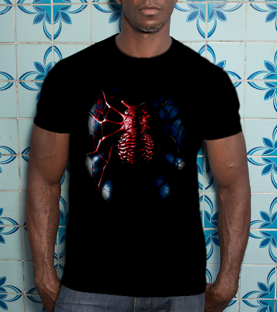 Vzn Shop Spiderman Venom Symbiote Ribcage Webbing T-Shirt