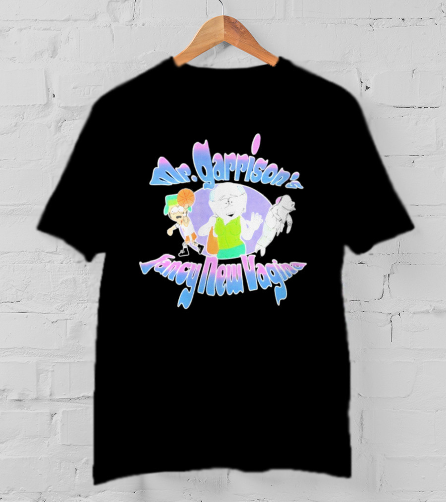 Mr Garrison's Fancy New Vagina South Park Basketball Cartoon Characters T-Shirt