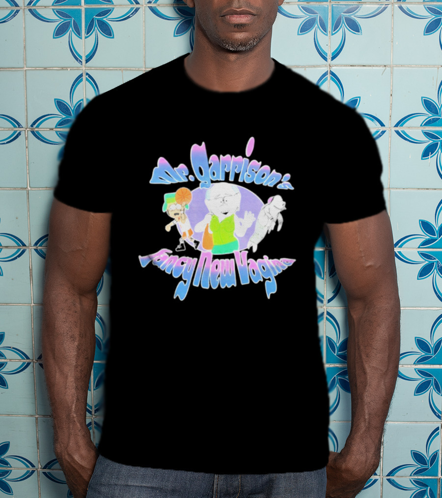 Mr Garrison's Fancy New Vagina South Park Basketball Cartoon Characters T-Shirt