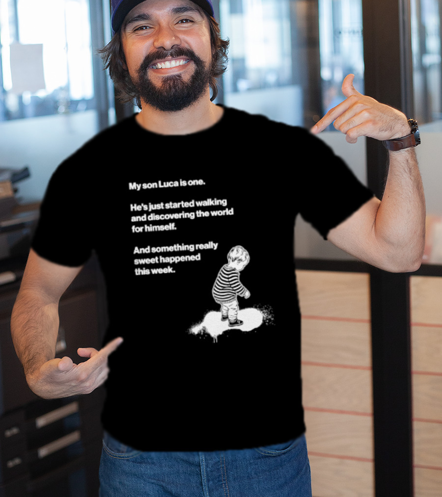 Luca Is One First Steps Adventure Exploring The World T-Shirt
