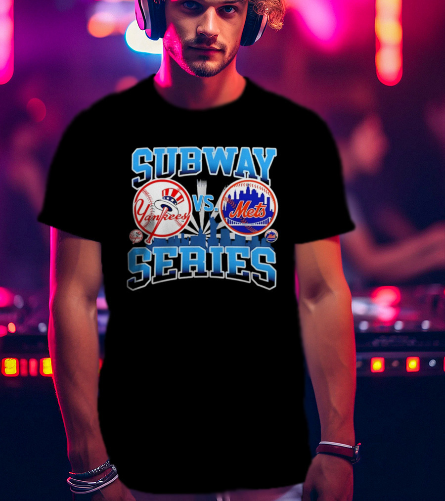 New York Yankees Vs Mets 2026 Subway Series Skyline T-Shirt